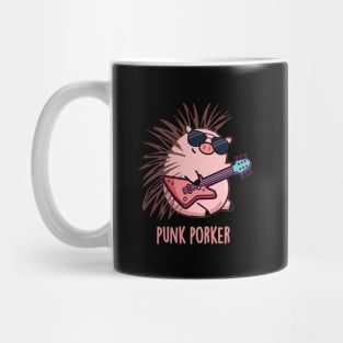 Punk Porker Cute Punk Rocker Pig Pun Mug